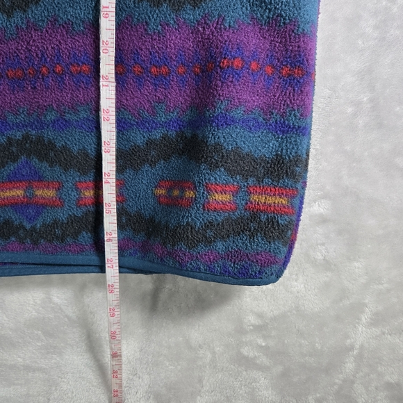 Patagonia Synchilla Snap-T Sacajawea Bluegrass Aztec Men Size Large Blue Vtg USA - Picture 9 of 11